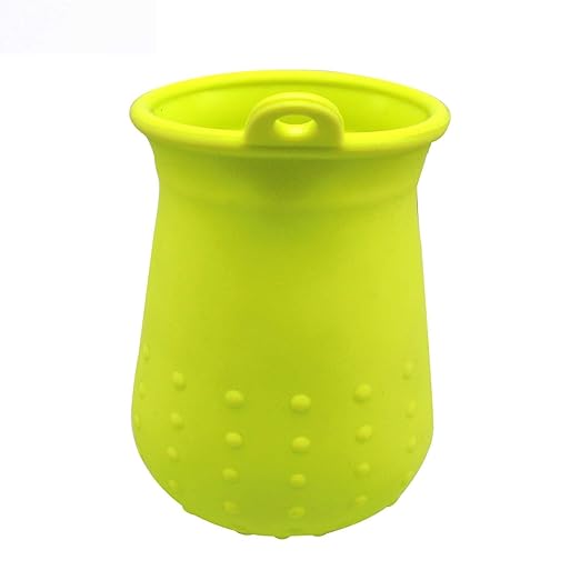 Petlogix 2-in-1 Portable Dog Paw Cleaner Cup Pet Foot Washer Scrubber with Silicone Massage Bristles Cleaning Brush for Pet Grooming (Small)