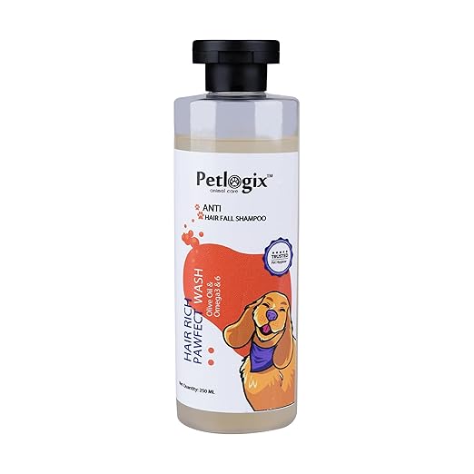 Petlogix Hair Rich Pawfect Wash for Dogs and Puppies, Shed Protection Pet Shampoo with Omega 3 & 6 & Apple Cider, Promotes Hair Growth, 1L