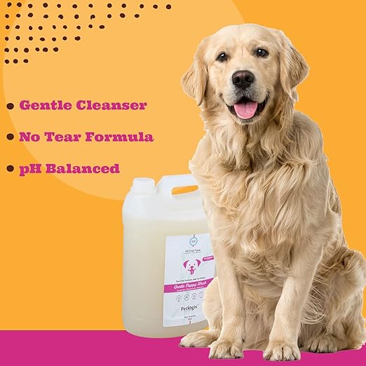 Petlogix Natural Gentle Puppy Wash Shampoo for Pet Cats, Dog & Puppies Cleanser with Lavender, Chamomile & Aloevera Extracts (5L)