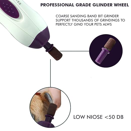 Petlogix Gentle Nail Grinder Battery Paw Trimmer Stress Free Easy Clipper Small Medium Large Dogs, 1 Piece