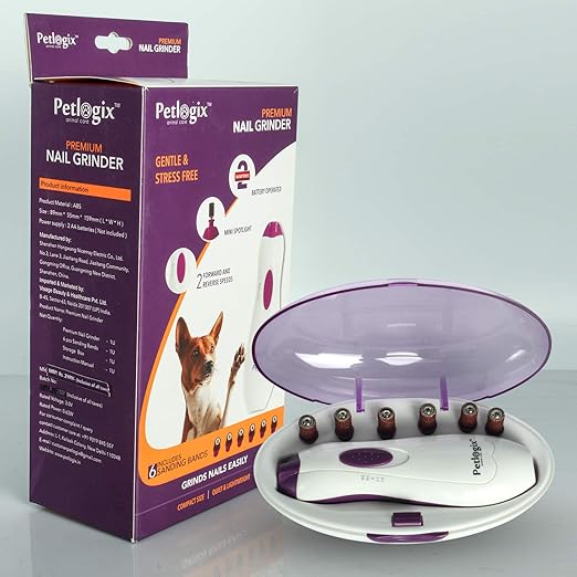 Petlogix Gentle Nail Grinder Battery Paw Trimmer Stress Free Easy Clipper Small Medium Large Dogs, 1 Piece