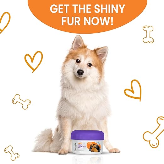 Petlogix 2 in 1 Coat Treatment Mask for Dogs, Replenish Dogs Moisture and Maintain Coat Healthy, Silky, Shiny, Nourishes Skin, 400gm