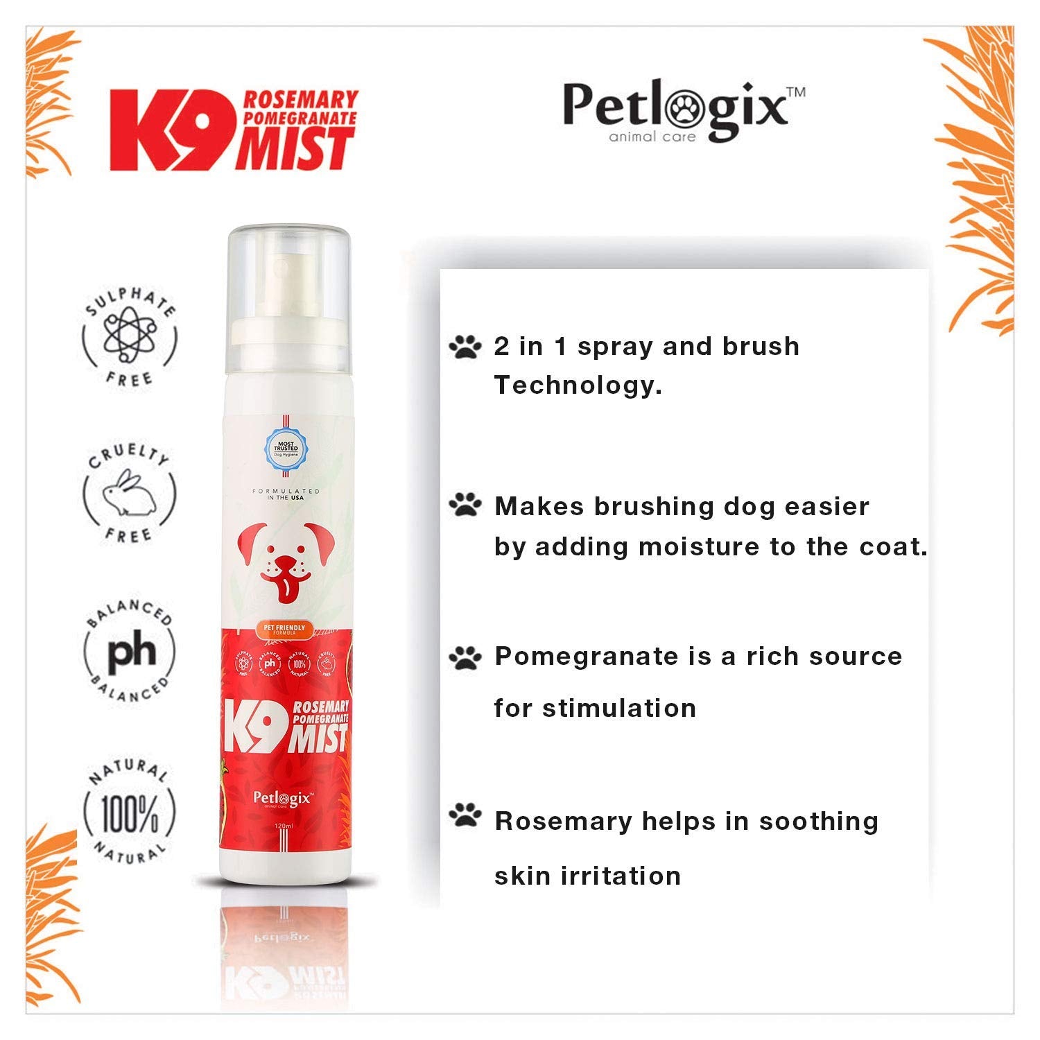 Rosemary & Pomegrante K9 Mist ( Odour Control Spray)