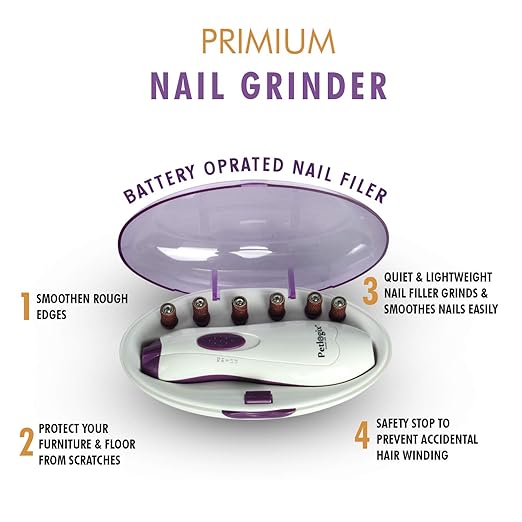 Petlogix Gentle Nail Grinder Battery Paw Trimmer Stress Free Easy Clipper Small Medium Large Dogs, 1 Piece