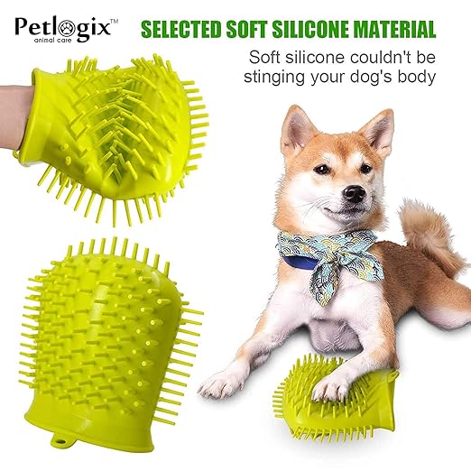 Petlogix 2-in-1 Portable Dog Paw Cleaner Cup Pet Foot Washer Scrubber with Silicone Massage Bristles Cleaning Brush for Pet Grooming (Small)