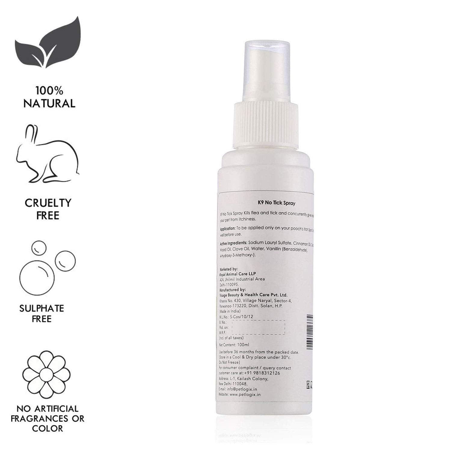 Petlogix Natural K9 No Tick Spray