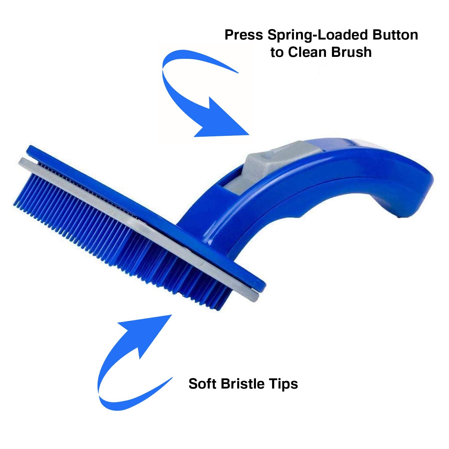 Petlogix Self Cleaning Pet Slicker Brush Dog, Puppy & Cat Hair Grooming Brush Fur Shedding Comb for Loose Undercoat, Mat and Tangle Removal (Color May Vary)