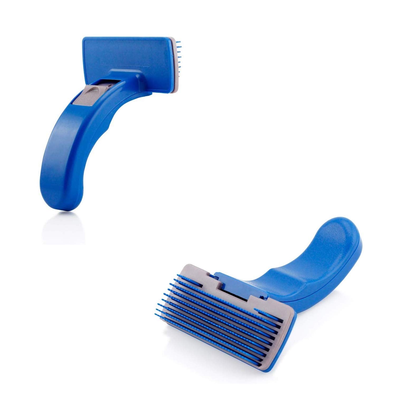 Petlogix Self Cleaning Pet Slicker Brush Dog, Puppy & Cat Hair Grooming Brush Fur Shedding Comb for Loose Undercoat, Mat and Tangle Removal (Color May Vary)