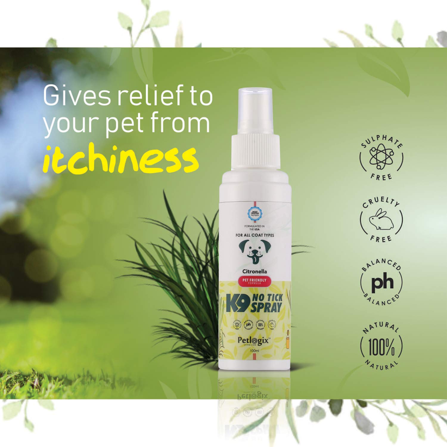 Petlogix Natural K9 No Tick Spray