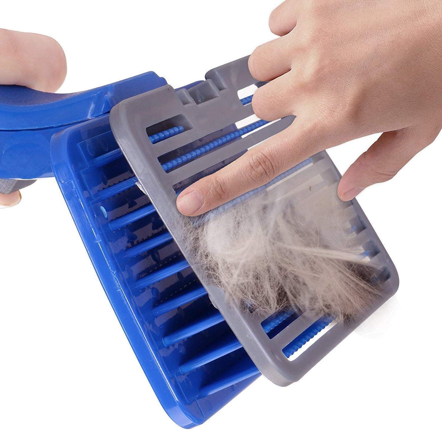 Petlogix Self Cleaning Pet Slicker Brush Dog, Puppy & Cat Hair Grooming Brush Fur Shedding Comb for Loose Undercoat, Mat and Tangle Removal (Color May Vary)