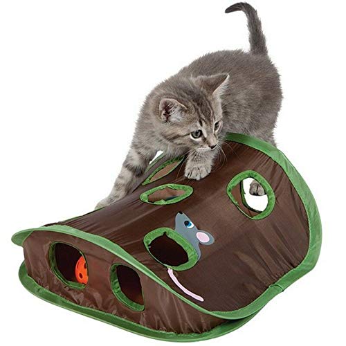 Petlogix Cat Pop Up Tunnel Interactive Playing Toy Collapsible Hide & Seek Hunt Mouse