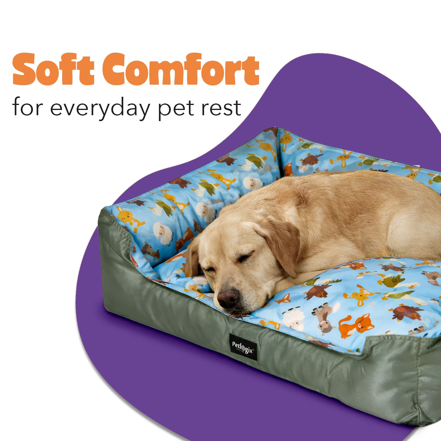 Cozy Farm Animal Bed - Cotet Textile Fabric