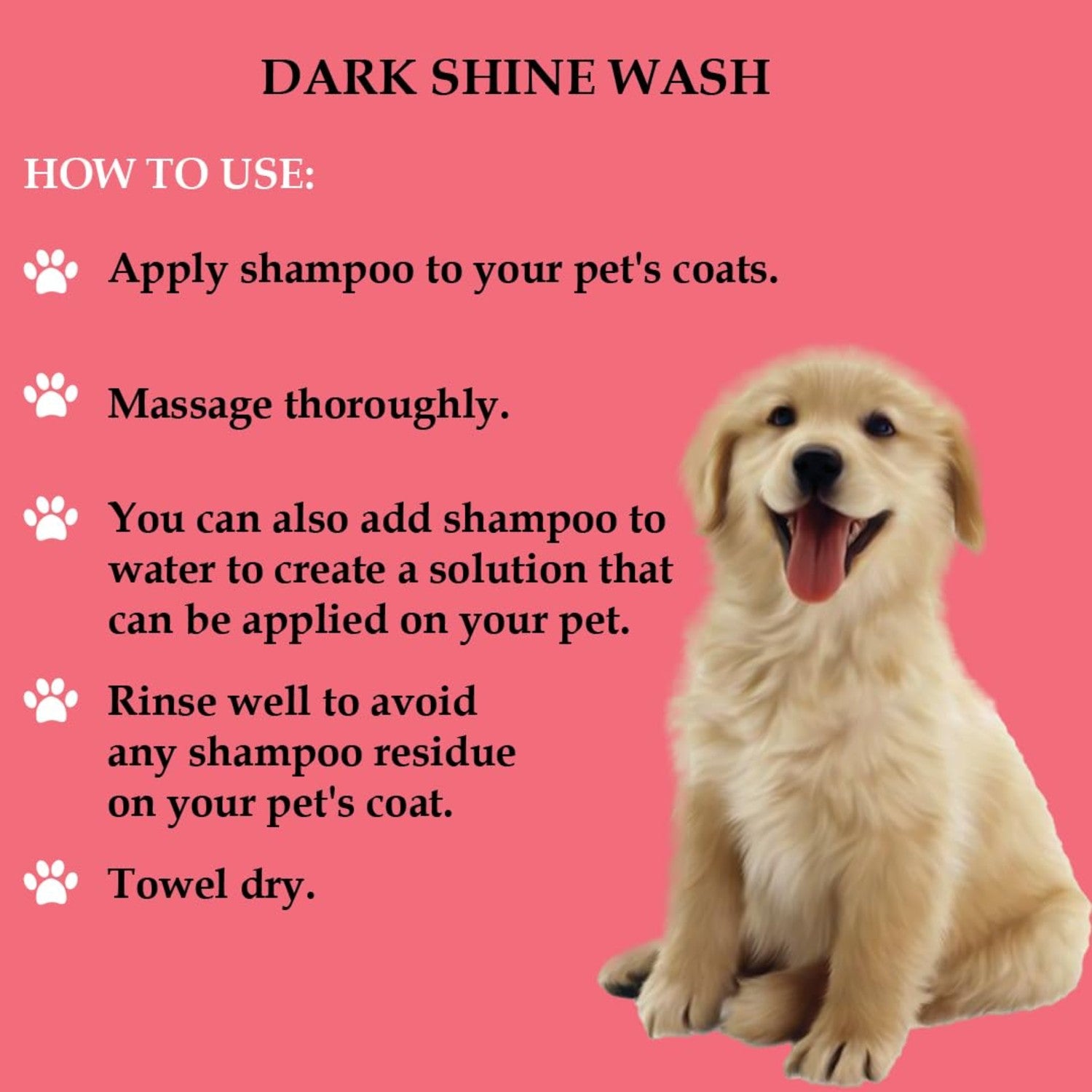 Petlogix Natural Dark Shine Pet Shampoo for Dogs & Cats, with Orange & Lavender, for Deep Cleansing, Moisturizing & Dark Shine Boost, Gentle Care for All Coat Types (1 Litre)