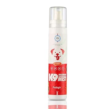 Petlogix Natural Rosemary & Pomegranate K9 Deodorant Mist Cleanser & Detangle Spray for Pet Dog, Puppies & Cat Mineral Oil, SLS & Paraben Free, 120ml