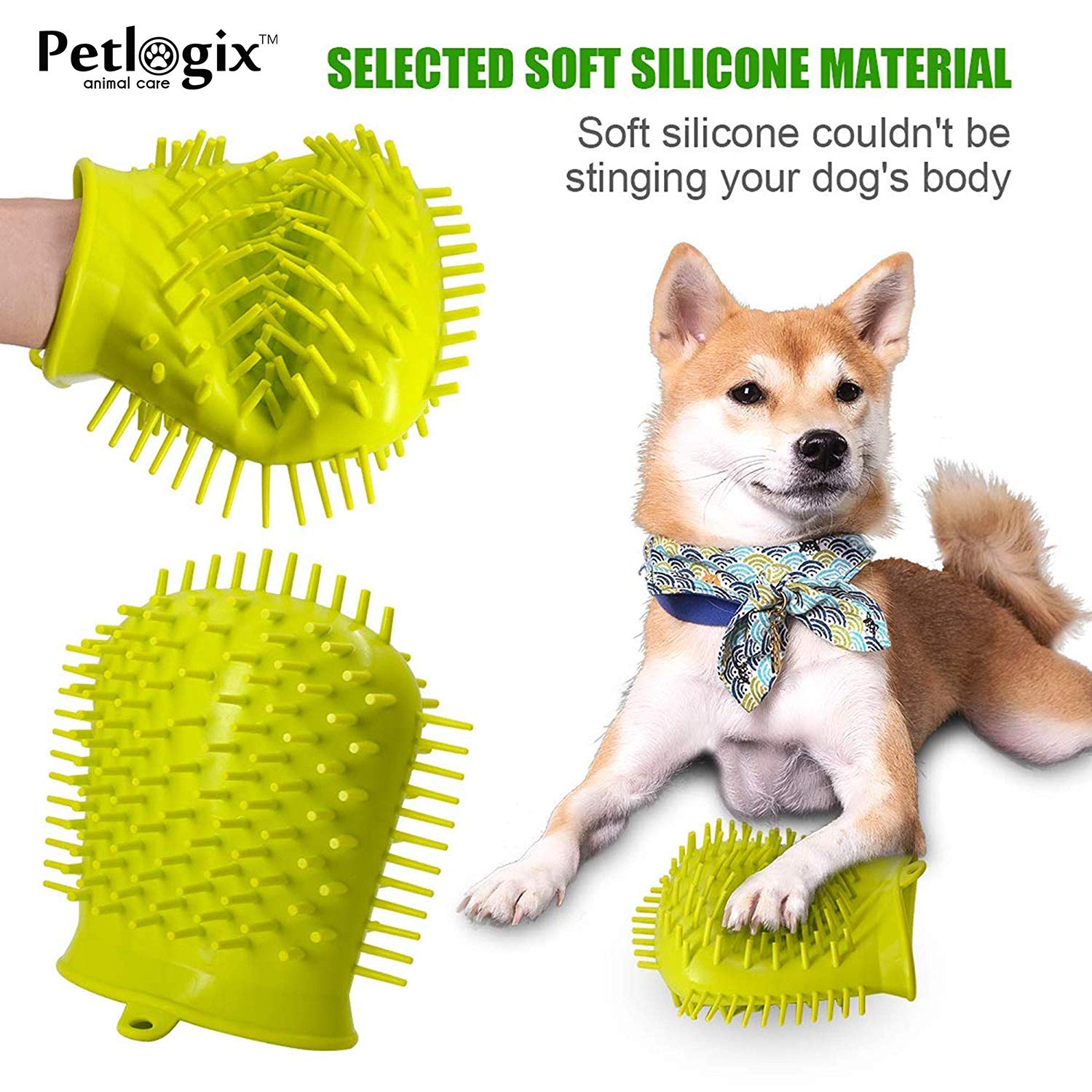 Petlogix 2-in-1 Portable Dog Paw Cleaner Cup Pet Foot Washer Scrubber with Silicone Massage Bristles Cleaning Brush for Pet Grooming (Large)